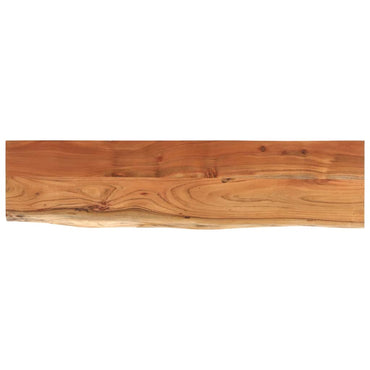 vidaXL Wandregal 80x20x2,5 cm Rechteckig Massivholz Akazie Baumkante