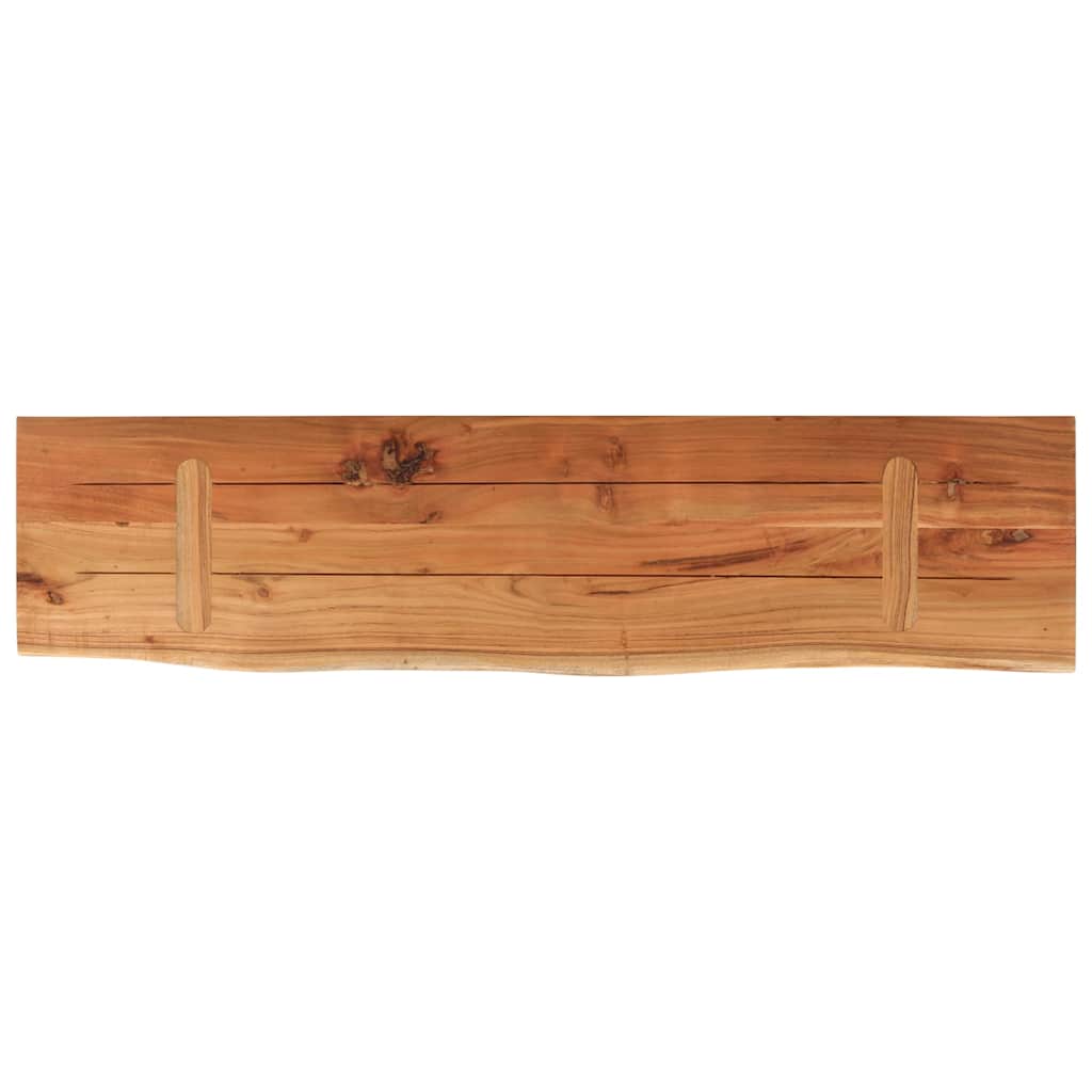 vidaXL Wandregal 80x20x2,5 cm Rechteckig Massivholz Akazie Baumkante