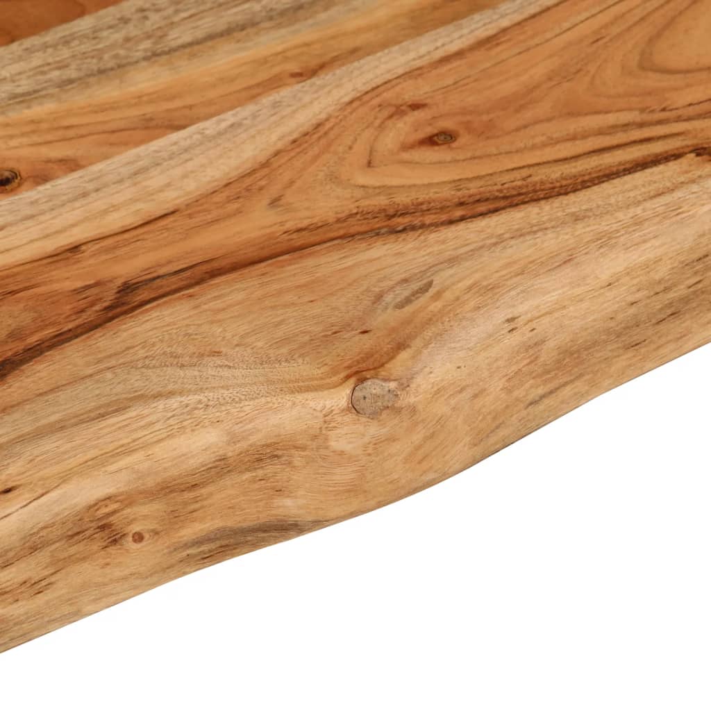 vidaXL Wandregal 90x20x2,5 cm Rechteckig Massivholz Akazie Baumkante