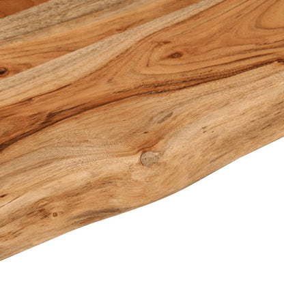 vidaXL Wandregal 120x20x2,5 cm Rechteckig Massivholz Akazie Baumkante