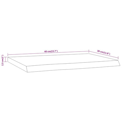 vidaXL Wandregal 40x30x2,5 cm Rechteckig Massivholz Akazie Baumkante
