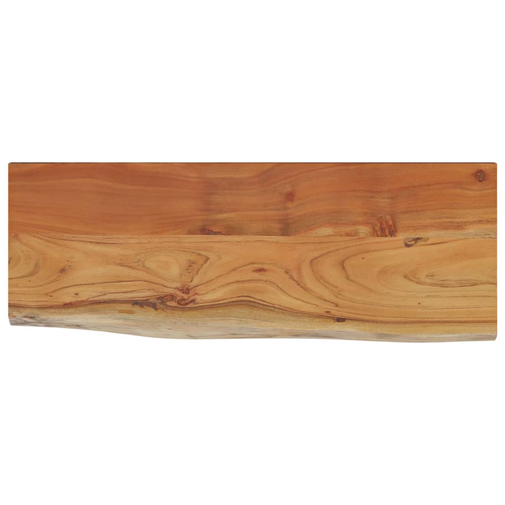 vidaXL Wandregal 80x30x2,5 cm Rechteckig Massivholz Akazie Baumkante