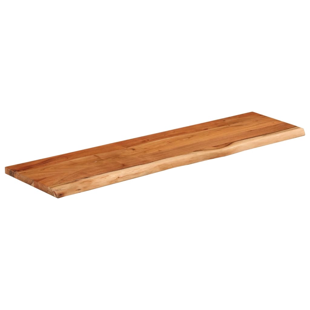 vidaXL Wandregal 110x30x2,5 cm Rechteckig Massivholz Akazie Baumkante