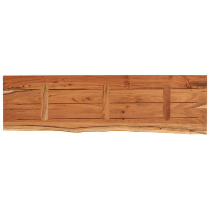 vidaXL Wandregal 110x30x2,5 cm Rechteckig Massivholz Akazie Baumkante