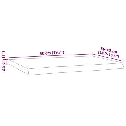 vidaXL Wandregal 50x40x2,5 cm Rechteckig Massivholz Akazie Baumkante