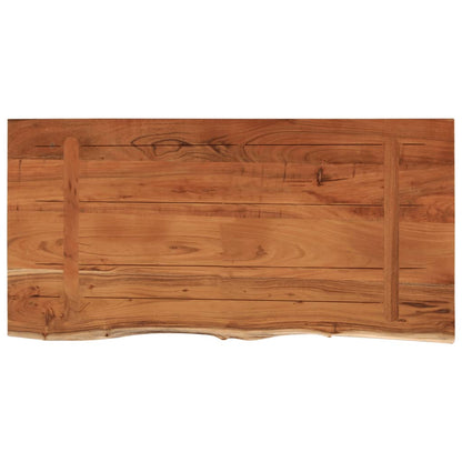 vidaXL Tischplatte 80x40x2,5 cm Rechteckig Massivholz Akazie Baumkante