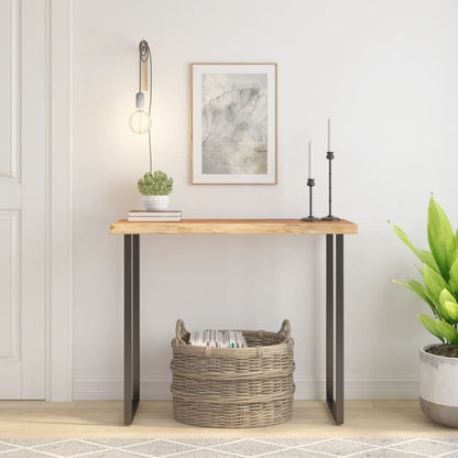 vidaXL Tischplatte 80x40x2,5 cm Rechteckig Massivholz Akazie Baumkante