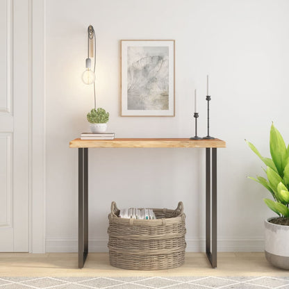 vidaXL Tischplatte 100x40x2,5cm Rechteckig Massivholz Akazie Baumkante