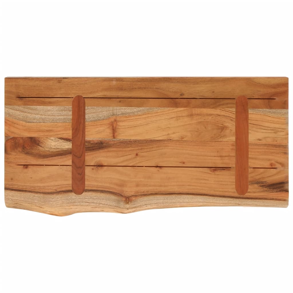 vidaXL Wandregal 40x20x3,8 cm Rechteckig Massivholz Akazie Baumkante