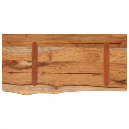 vidaXL Wandregal 40x20x3,8 cm Rechteckig Massivholz Akazie Baumkante