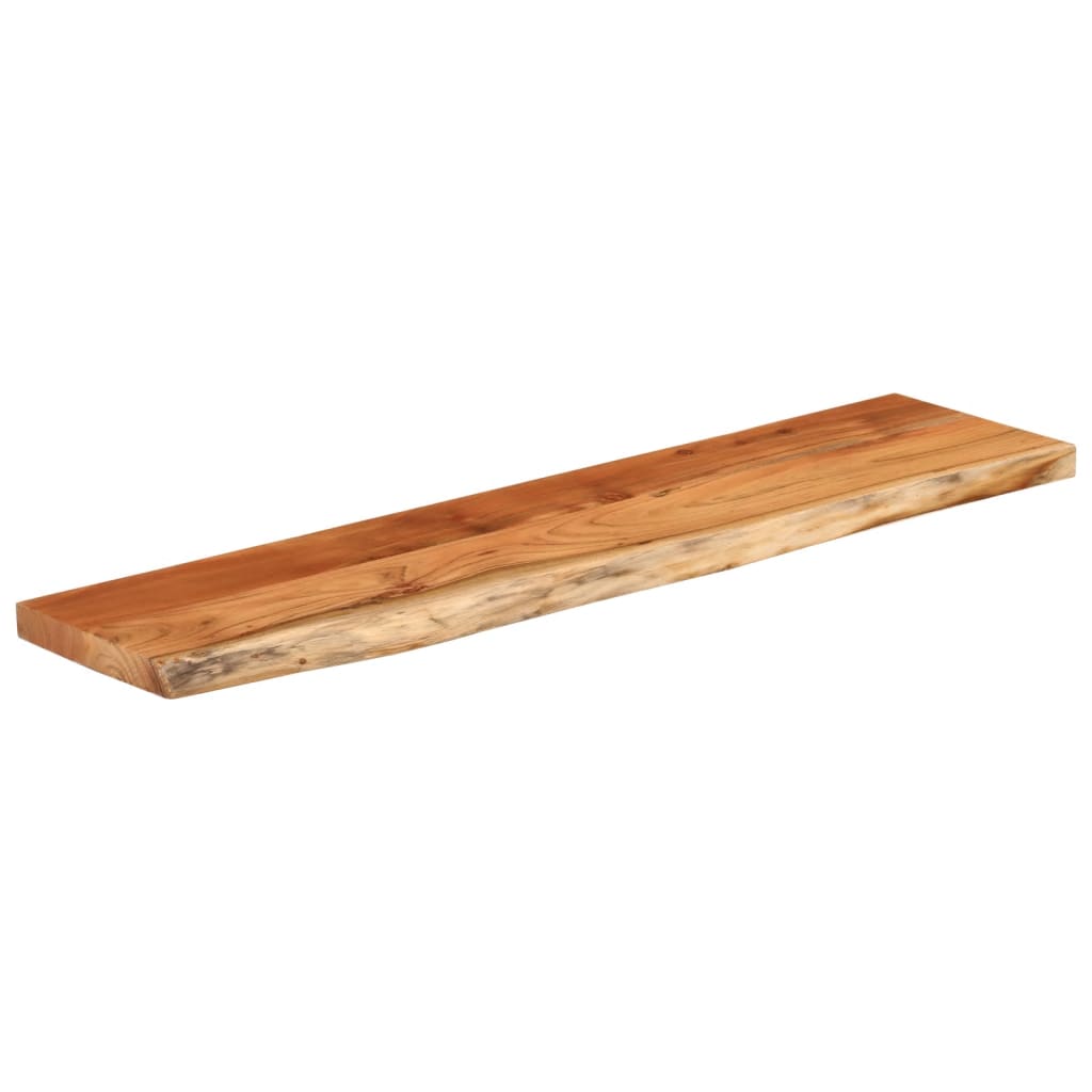 vidaXL Wandregal 80x20x3,8 cm Rechteckig Massivholz Akazie Baumkante