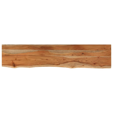 vidaXL Wandregal 120x20x3,8 cm Rechteckig Massivholz Akazie Baumkante