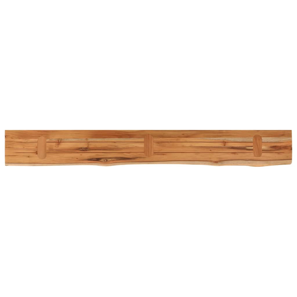 vidaXL Wandregal 160x20x3,8 cm Rechteckig Massivholz Akazie Baumkante