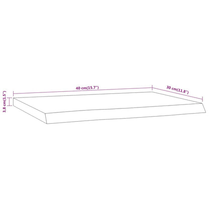vidaXL Wandregal 40x30x3,8 cm Rechteckig Massivholz Akazie Baumkante