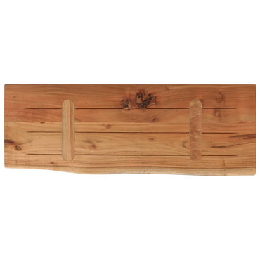 vidaXL Wandregal 70x30x3,8 cm Rechteckig Massivholz Akazie Baumkante