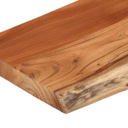 vidaXL Wandregal 80x30x3,8 cm Rechteckig Massivholz Akazie Baumkante