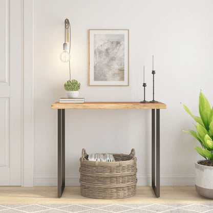 vidaXL Tischplatte 90x40x3,8 cm Rechteckig Massivholz Akazie Baumkante