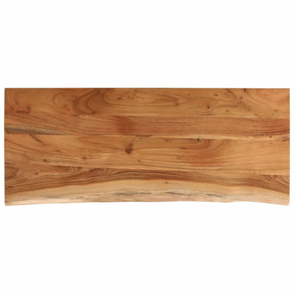 vidaXL Tischplatte 110x40x3,8cm Rechteckig Massivholz Akazie Baumkante
