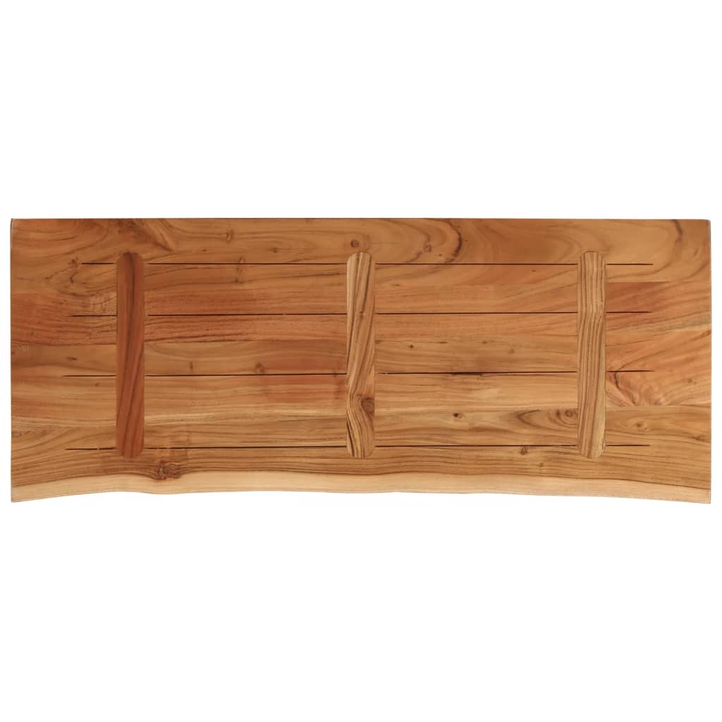 vidaXL Tischplatte 110x40x3,8cm Rechteckig Massivholz Akazie Baumkante