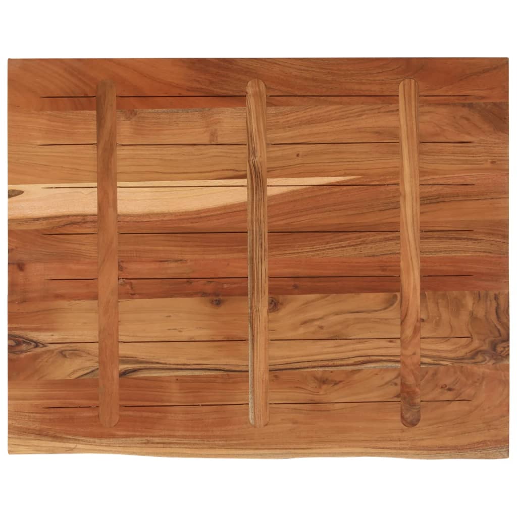 vidaXL Schreibtischplatte 100x80x3,8 cm Massivholz Akazie Baumkante