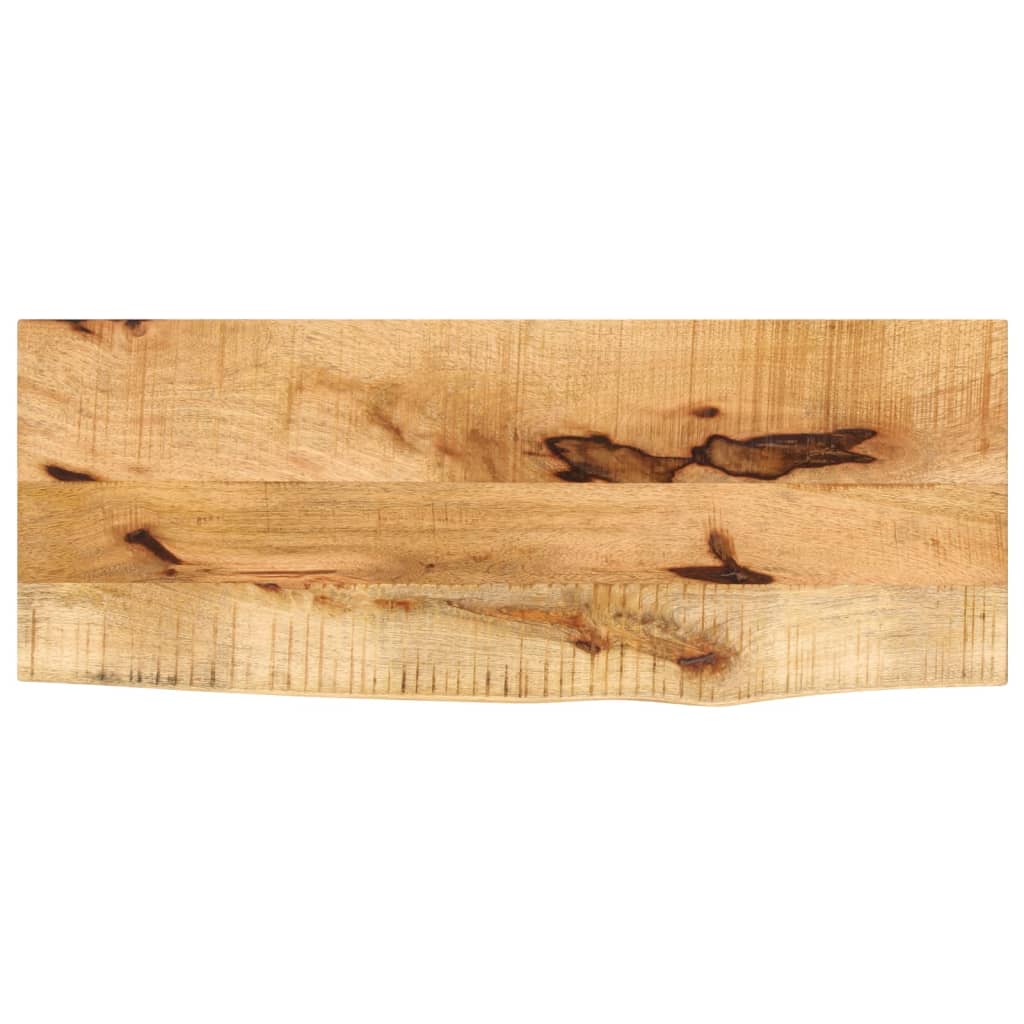 vidaXL Plateau de table 70x20x2,5 cm, bois de manguier massif brut, bords naturels