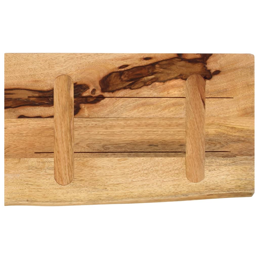 vidaXL Plateau de table 50x30x2,5 cm, bord naturel, bois de manguier brut