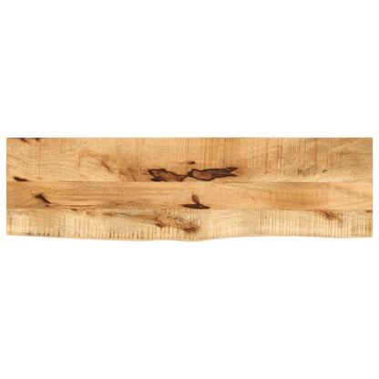 vidaXL Tischplatte 120x30x2,5 cm Baumkante Massivholz Raues Mangoholz
