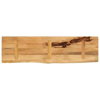 vidaXL Tischplatte 120x30x2,5 cm Baumkante Massivholz Raues Mangoholz