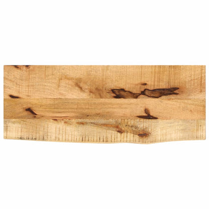 vidaXL Tischplatte 70x40x2,5 cm Baumkante Massivholz Raues Mangoholz