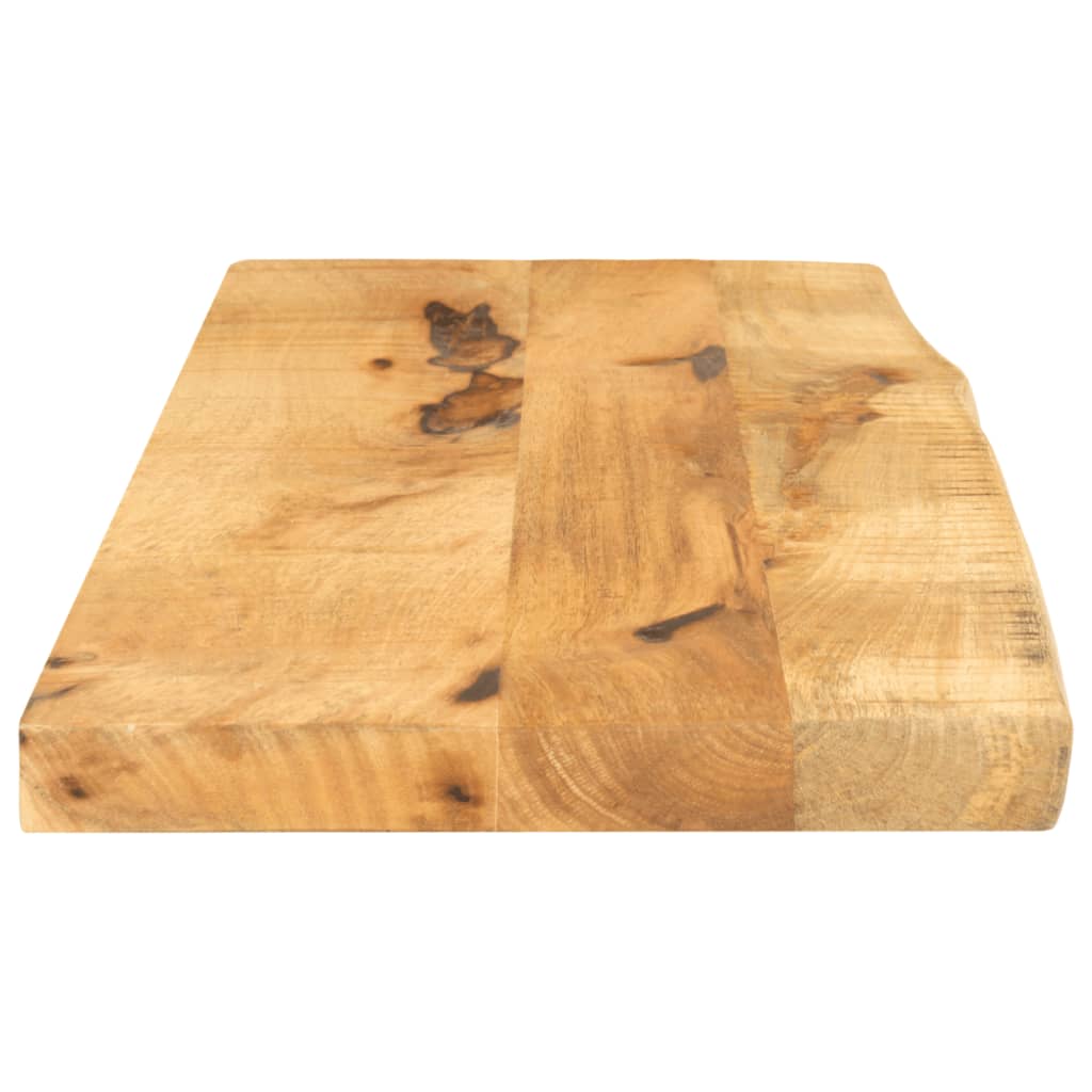 vidaXL Tischplatte 70x40x2,5 cm Baumkante Massivholz Raues Mangoholz