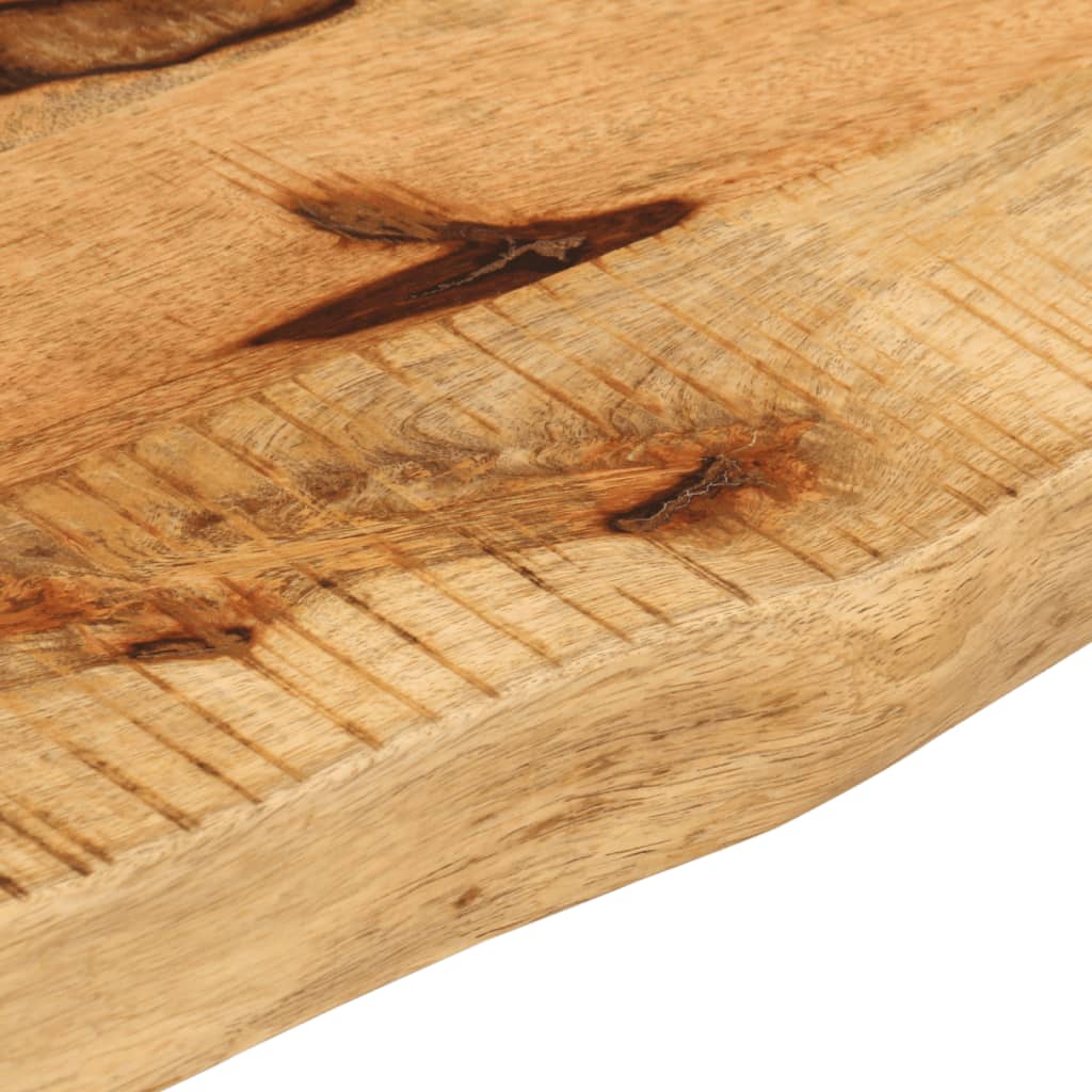 vidaXL Tischplatte 70x40x2,5 cm Baumkante Massivholz Raues Mangoholz