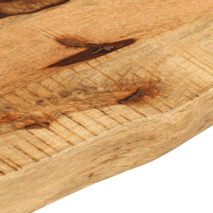 vidaXL Tischplatte 70x40x2,5 cm Baumkante Massivholz Raues Mangoholz