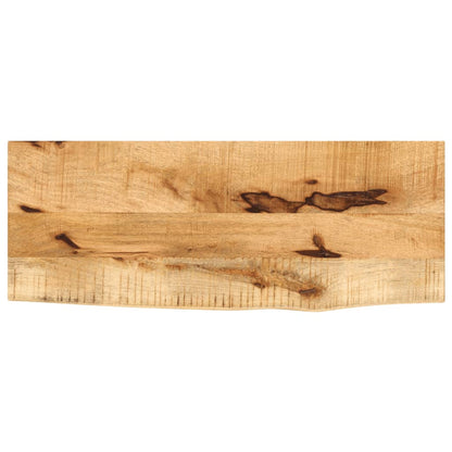 vidaXL Tischplatte 90x40x2,5 cm Baumkante Massivholz Raues Mangoholz