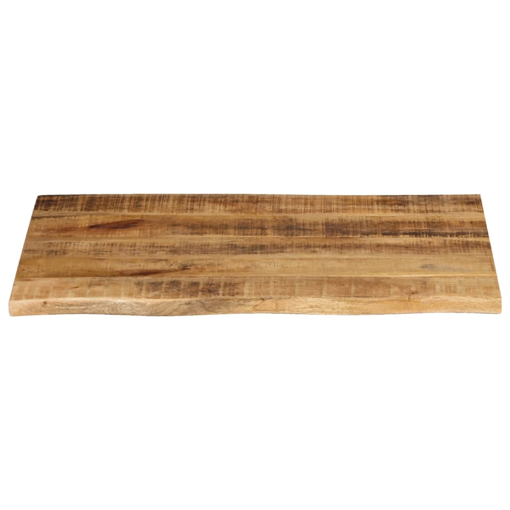 vidaXL Tischplatte 70x60x2,5 cm Baumkante Massivholz Raues Mangoholz