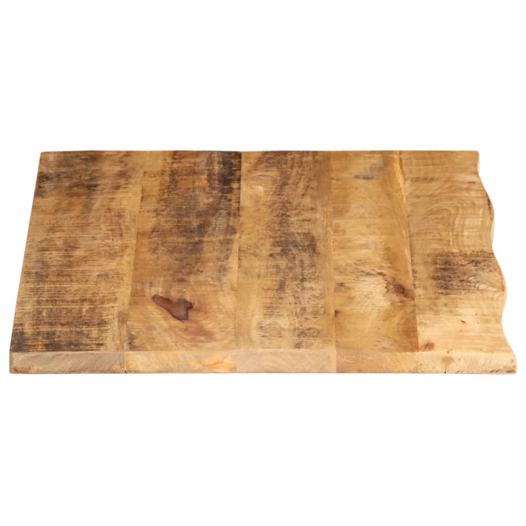 vidaXL Tischplatte 70x60x2,5 cm Baumkante Massivholz Raues Mangoholz