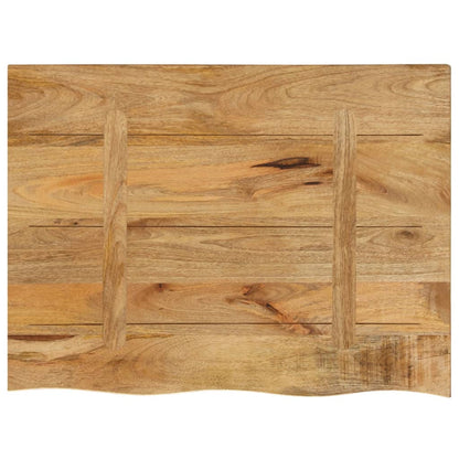 vidaXL Tischplatte 70x60x2,5 cm Baumkante Massivholz Raues Mangoholz