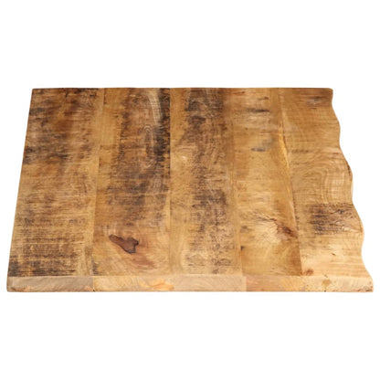 vidaXL Tischplatte 100x60x2,5 cm Baumkante Massivholz Raues Mangoholz