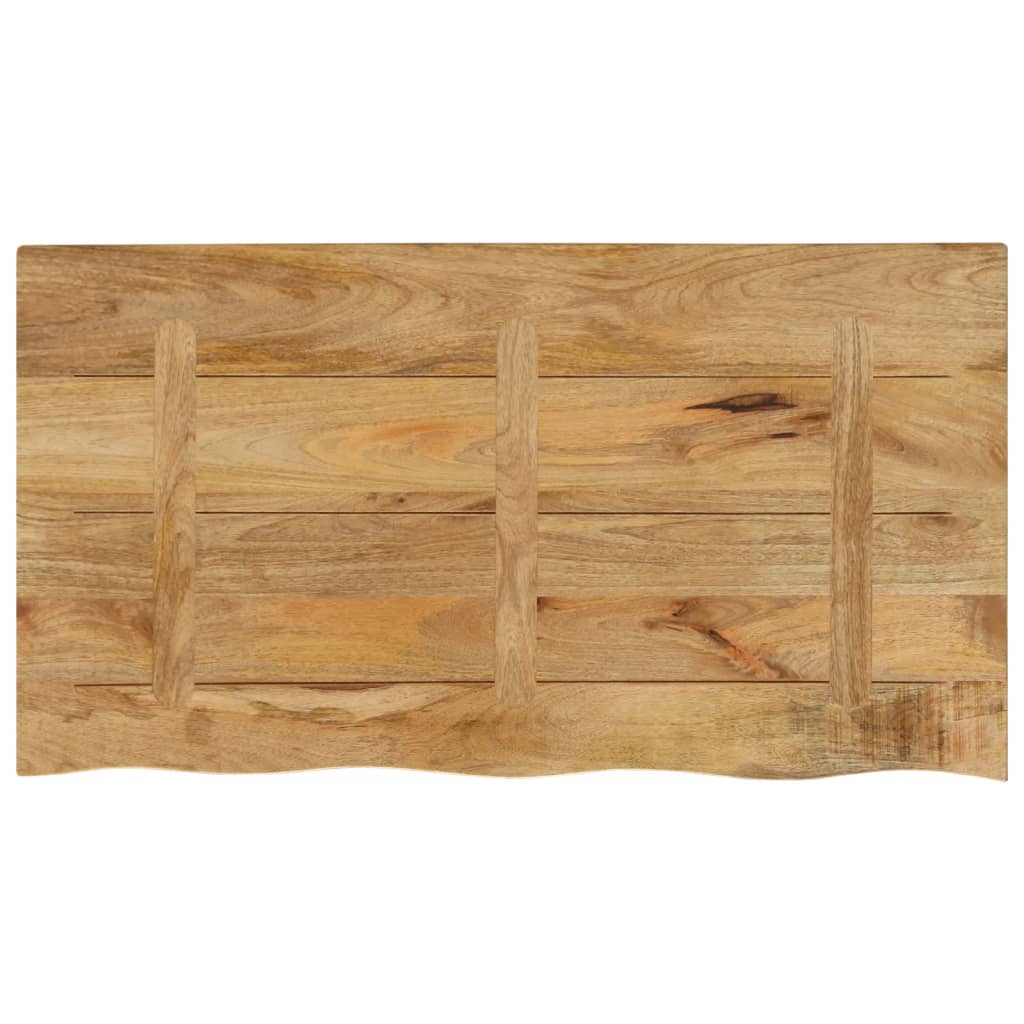 vidaXL Tischplatte 100x60x2,5 cm Baumkante Massivholz Raues Mangoholz