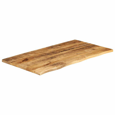 vidaXL Tischplatte 120x60x2,5 cm Baumkante Massivholz Raues Mangoholz