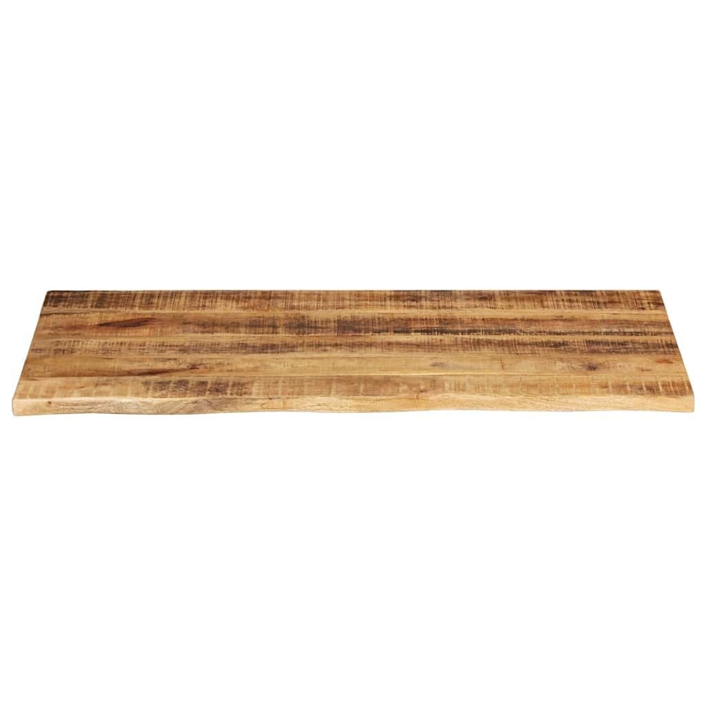 vidaXL Tischplatte 120x60x2,5 cm Baumkante Massivholz Raues Mangoholz