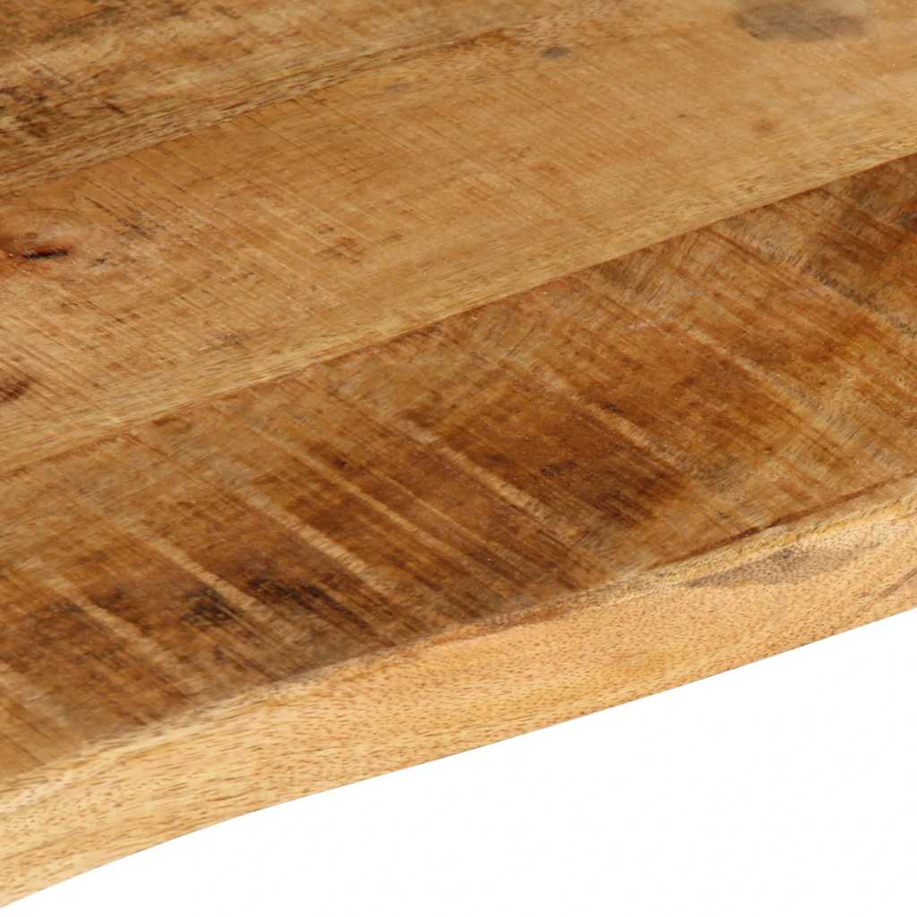 vidaXL Tischplatte 120x60x2,5 cm Baumkante Massivholz Raues Mangoholz
