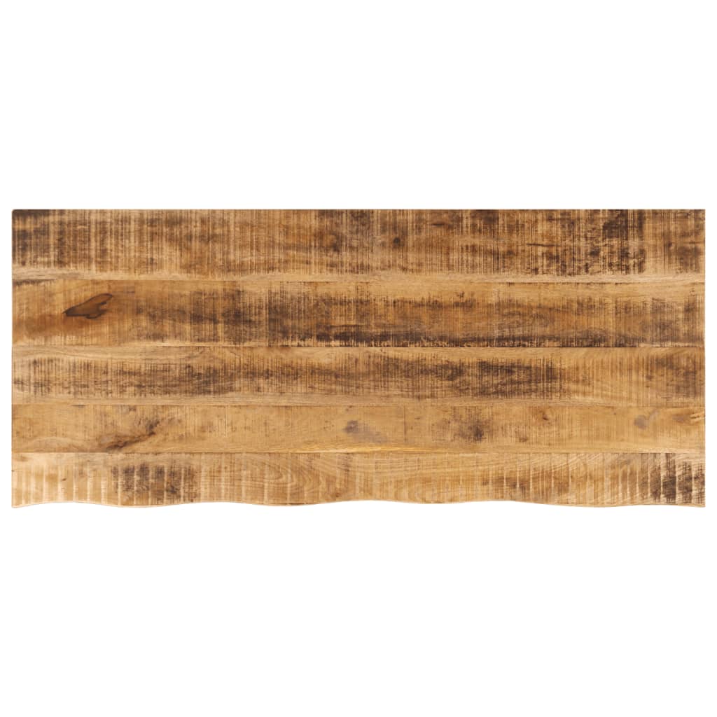 vidaXL Tischplatte 140x60x2,5 cm Baumkante Massivholz Raues Mangoholz