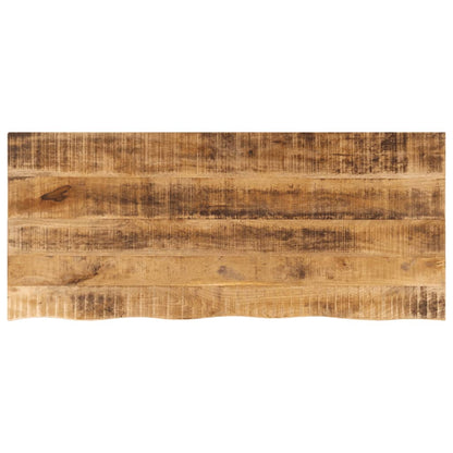 vidaXL Tischplatte 140x60x2,5 cm Baumkante Massivholz Raues Mangoholz