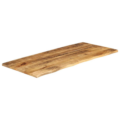 vidaXL Tischplatte 140x60x2,5 cm Baumkante Massivholz Raues Mangoholz