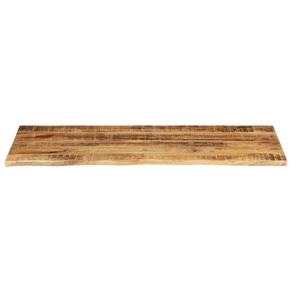 vidaXL Tischplatte 140x60x2,5 cm Baumkante Massivholz Raues Mangoholz