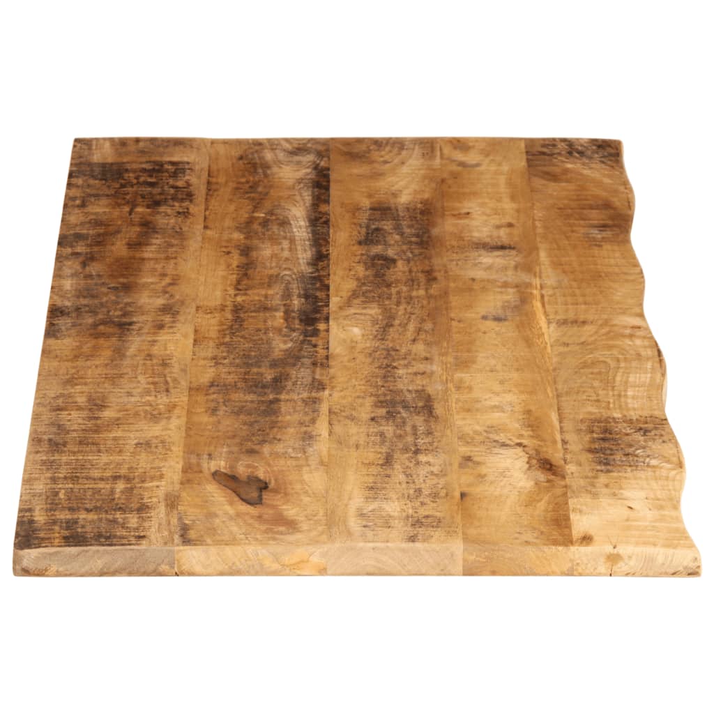vidaXL Tischplatte 140x60x2,5 cm Baumkante Massivholz Raues Mangoholz