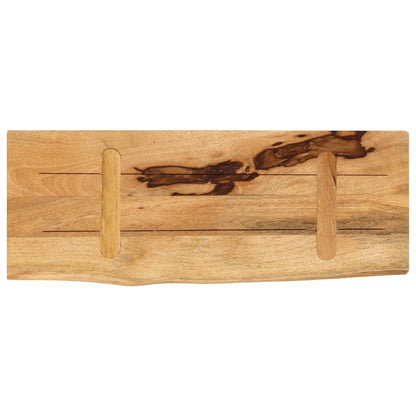 vidaXL Tischplatte 80x20x3,8 cm Baumkante Massivholz Raues Mangoholz