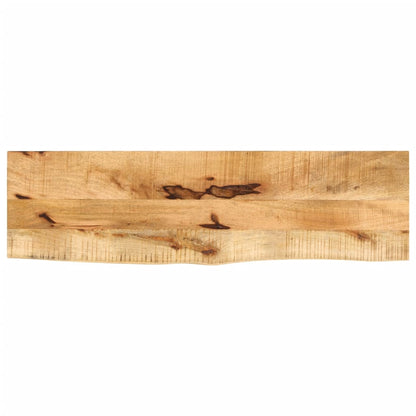 vidaXL Tischplatte 110x30x3,8 cm Baumkante Massivholz Raues Mangoholz