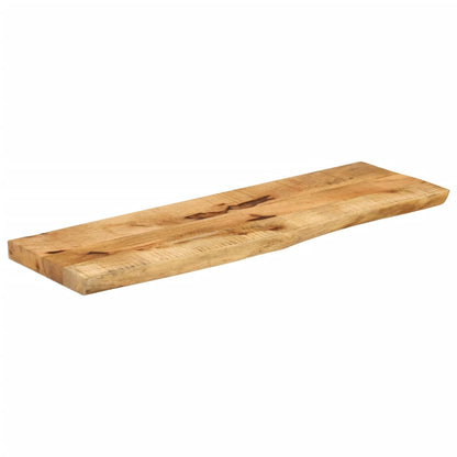 vidaXL Tischplatte 110x30x3,8 cm Baumkante Massivholz Raues Mangoholz