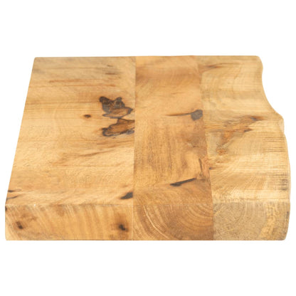 vidaXL Tischplatte 110x30x3,8 cm Baumkante Massivholz Raues Mangoholz